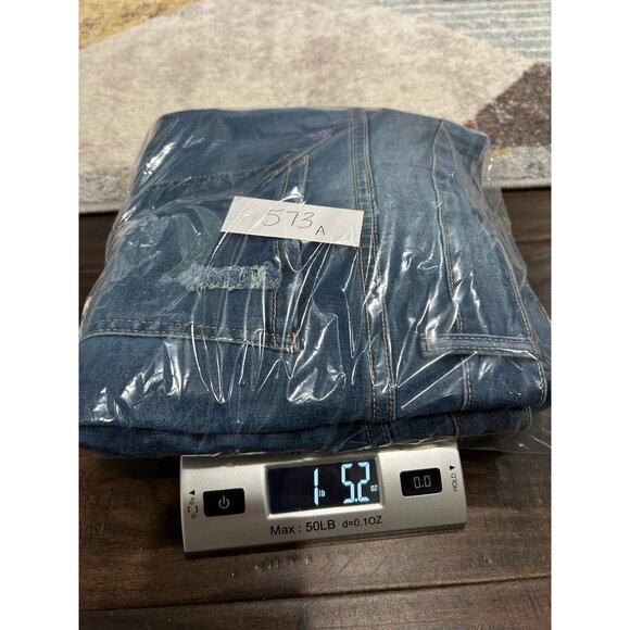 Distressed Blue Jeans Skull Print 3XL Relaxed Fit Trendy Denim Style - Picture 10 of 10